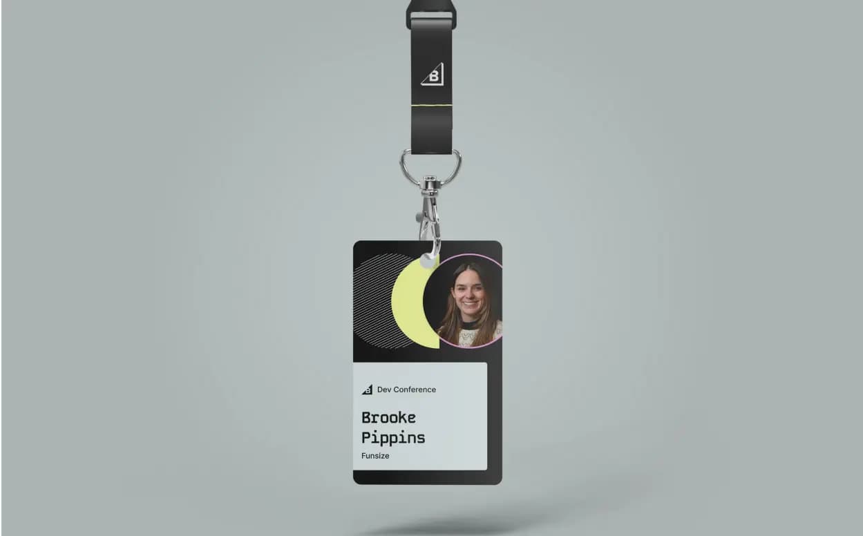 Developer Center branded lanyard